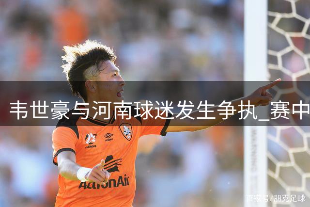 韦世豪与河南球迷发生争执 赛中做出争议手势